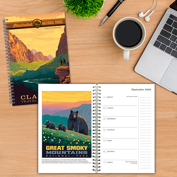 Illustrated National Parks 2025 Weekly Planner RSVP