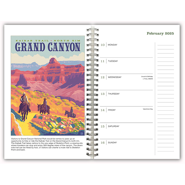 Illustrated National Parks 2025 Weekly Planner RSVP